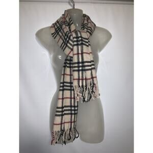 Burberry Unisex Cashmere Scarf Beige Classic Nova Check